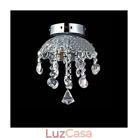 Cristal Semi Flush Mount com 3 Luzes