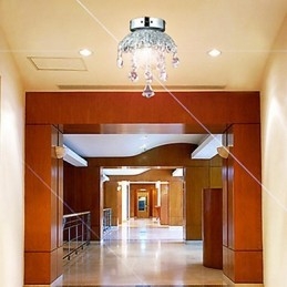 Cristal Semi Flush Mount com 3 Luzes