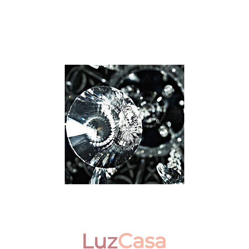 Cristal Semi Flush Mount com 3 Luzes