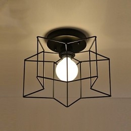 Breve iluminação de estrela de cinco pontas, luz de teto moderna personalizada, lâmpadas de habitação infantil
