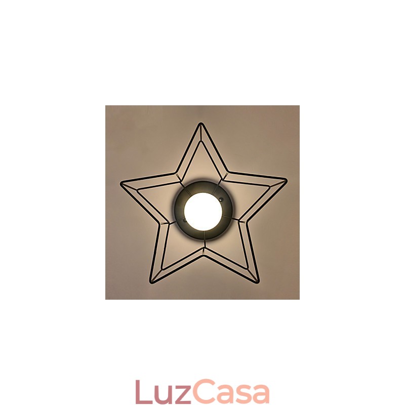 Breve iluminação de estrela de cinco pontas, luz de teto moderna personalizada, lâmpadas de habitação infantil