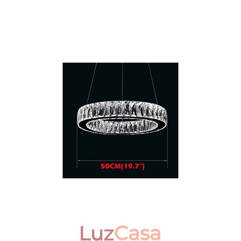 Lustre de cristal Luzes Iluminação Moderna Anéis Únicos K9 Grande Cristal Luminárias de Teto Interno