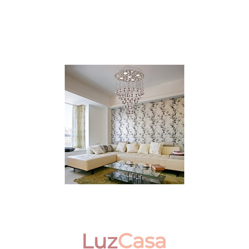 Lustre de Cristal com 5 luzes Design (Cristal K9)