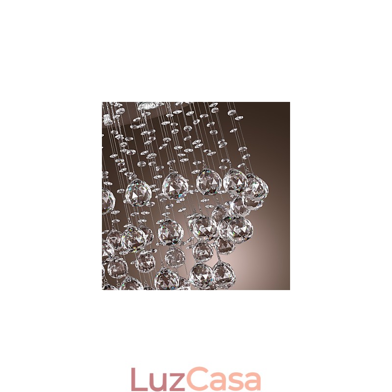 Lustre de Cristal com 5 luzes Design (Cristal K9)
