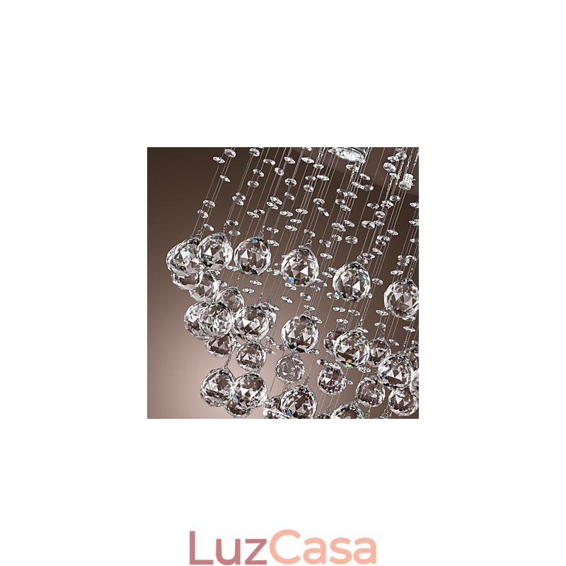 Lustre de Cristal com 5 luzes Design (Cristal K9)