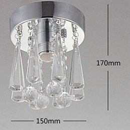 Modern Crystal 1 Luzes Montagem Embutida Em Formato De Coroa