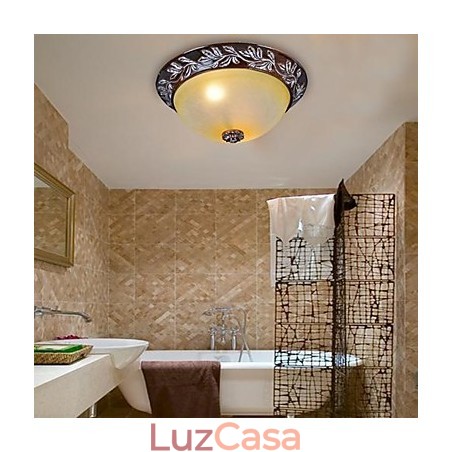 Luminária embutida em vidro branco amarelo resina prata entalhe europeu clássico