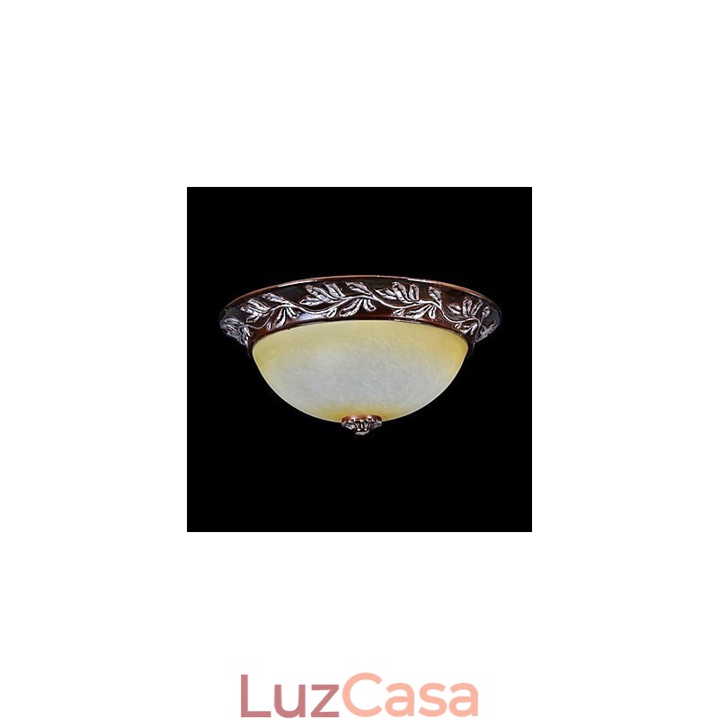 Luminária embutida em vidro branco amarelo resina prata entalhe europeu clássico