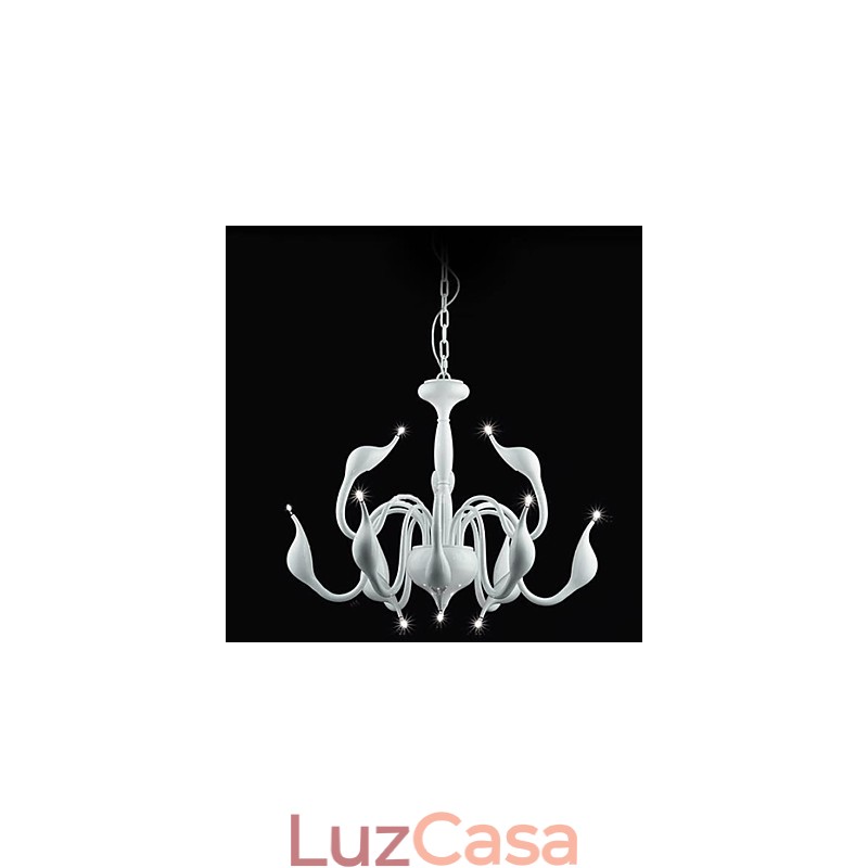 Lustre de metal com pintura contemporânea moderna e pingente de luz