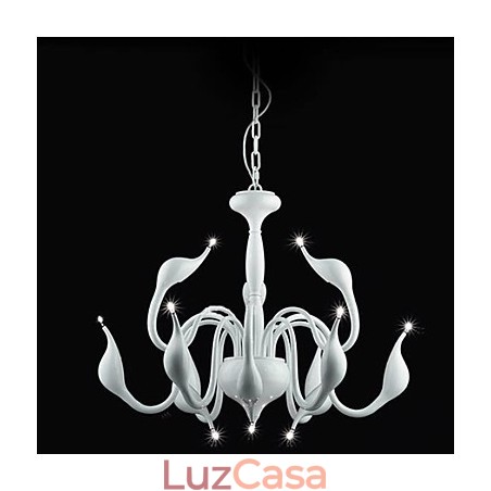 Lustre de metal com pintura contemporânea moderna e pingente de luz