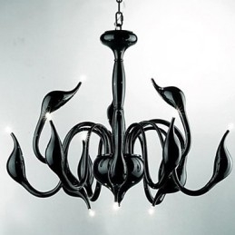 Lustre de metal com pintura contemporânea moderna e pingente de luz