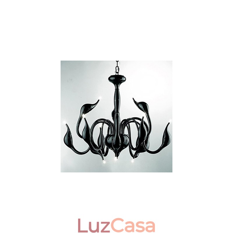 Lustre de metal com pintura contemporânea moderna e pingente de luz