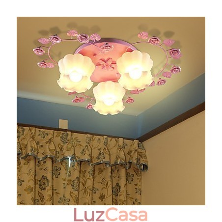 Lâmpada Criativa Lâmpada Contratada Rural Doce Rosa Rosa 3 Absorver Luz Dome Lâmpada Criativa Lâmpada Contratada Rural Doce Rosa Rosa 3 Absorver Luz Dome
