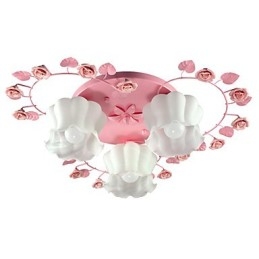 Lâmpada Criativa Lâmpada Contratada Rural Doce Rosa Rosa 3 Absorver Luz Dome