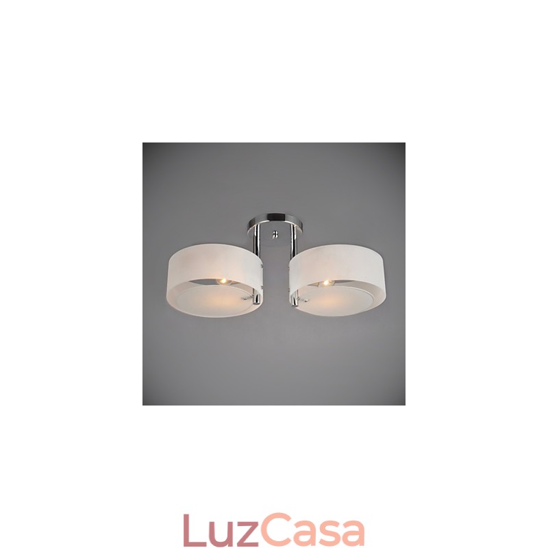 Luminária de teto moderna contemporânea embutida de 2 luzes em metal