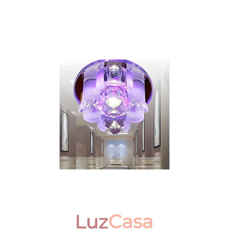 Moderno Contemporâneo Cristal Metal Montagem Embutida