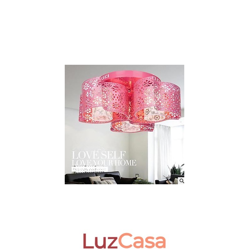 Luz redonda de ferro forjado Vento quente 3 absorve luz de cúpula