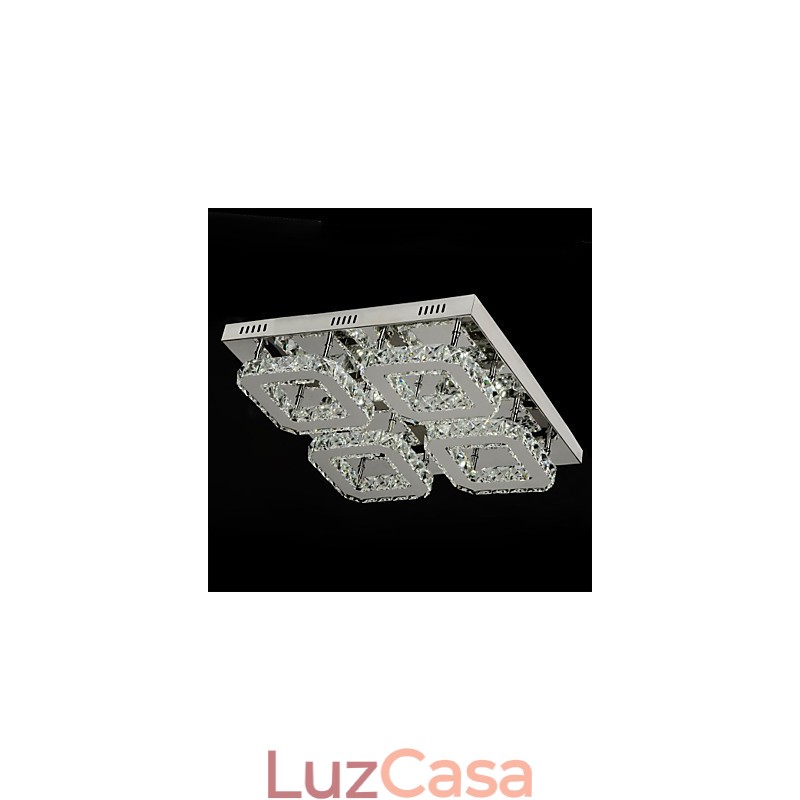 Moderno Contemporâneo Cristal Cromado Metal Montagem Embutida