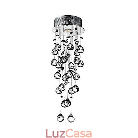 Cristal Flush Mount 1 Luz Moderno Ferro Galvanoplastia Cristal Flush Mount 1 Luz Moderno Ferro Galvanoplastia