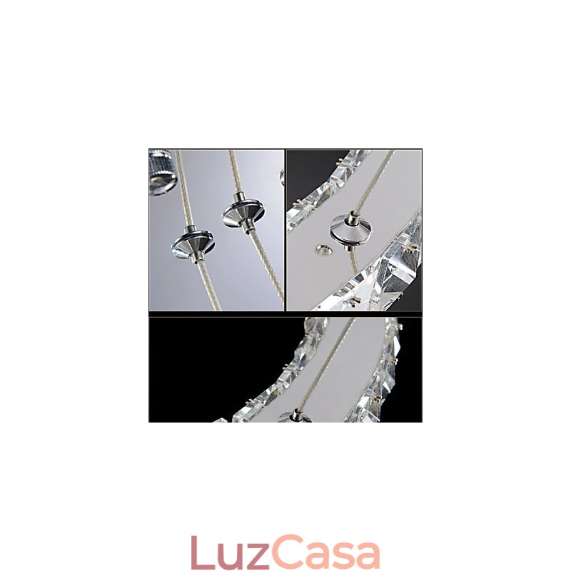 Lustre de cristal Luzes Iluminação Moderna Anéis Únicos K9 Grande Cristal Luminárias de Teto Interno