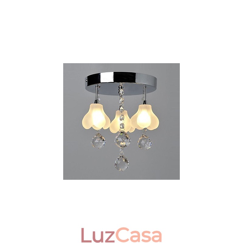 Moderno Contemporâneo Cristal Metal Montagem Embutida