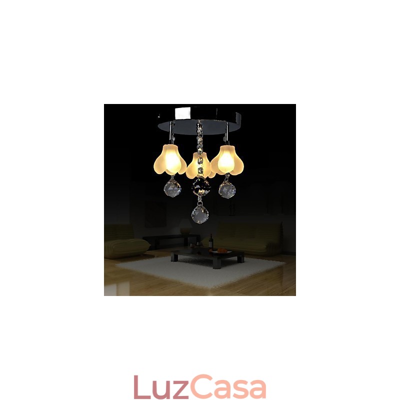 Moderno Contemporâneo Cristal Metal Montagem Embutida
