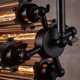 Lustre de metal galvanizado estilo retrô rústico Lodge Mini