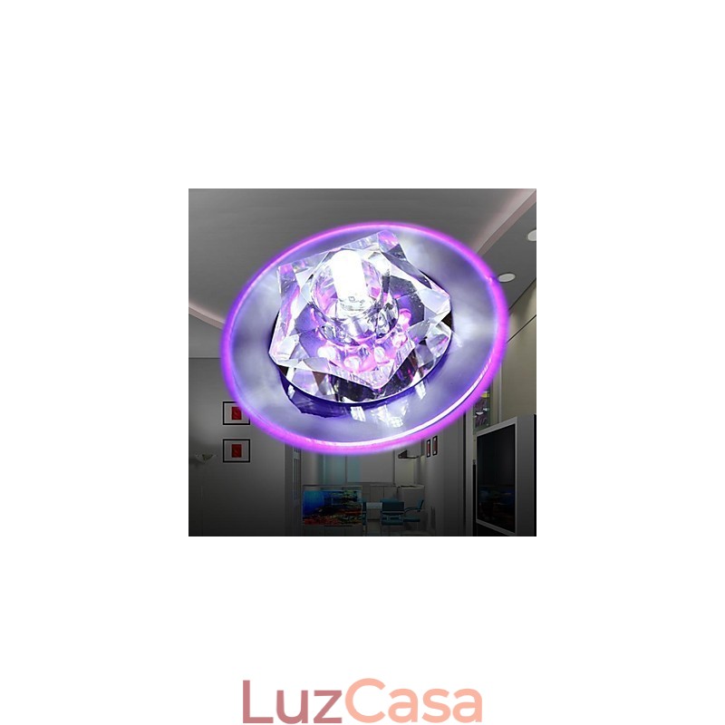 Moderno Contemporâneo Cristal Cromado Cristal Montagem Embutida
