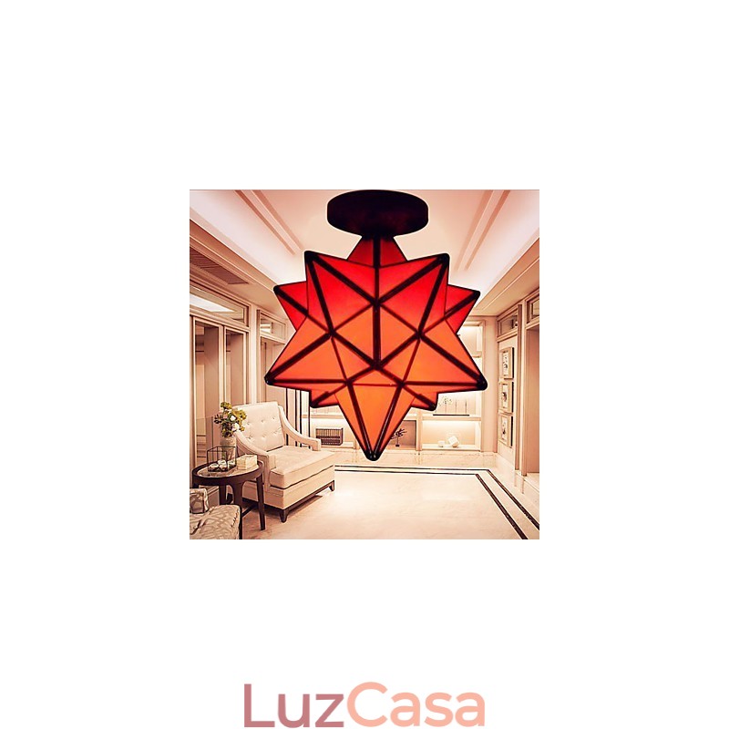 Individualidade artística criativa varanda moderna estrelas absorvem lâmpada de luz de cúpula