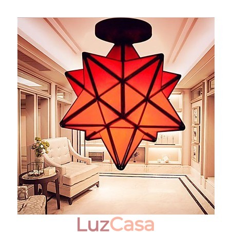 Individualidade artística criativa varanda moderna estrelas absorvem lâmpada de luz de cúpula