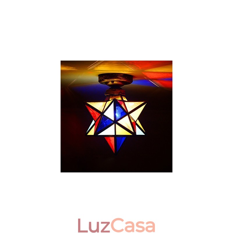 Individualidade artística criativa varanda moderna estrelas absorvem lâmpada de luz de cúpula