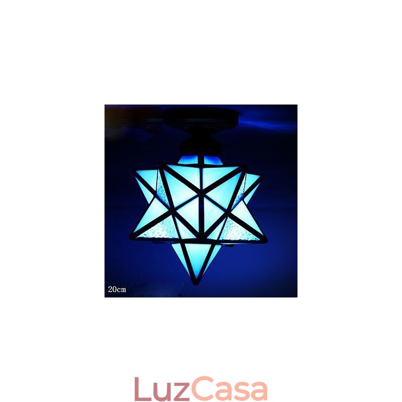 Individualidade artística criativa varanda moderna estrelas absorvem lâmpada de luz de cúpula