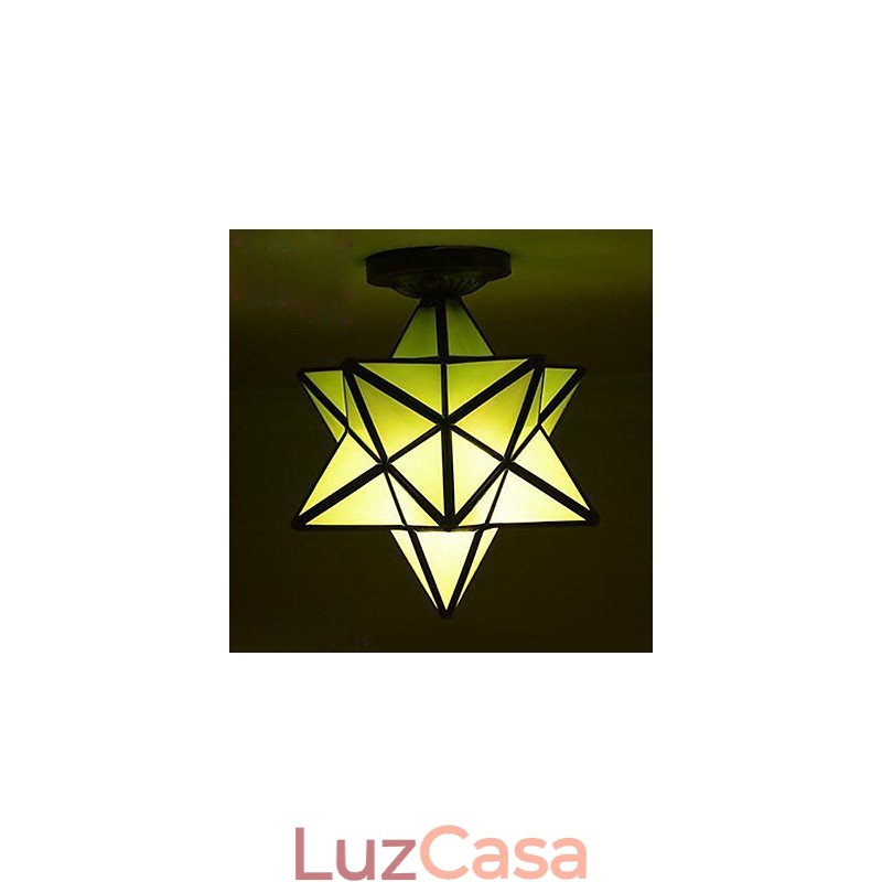 Individualidade artística criativa varanda moderna estrelas absorvem lâmpada de luz de cúpula