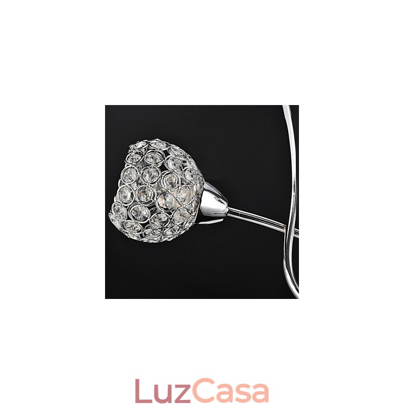 Luminária pendente moderna contemporânea tradicional clássica de cristal galvanizado com metal e montagem embutida