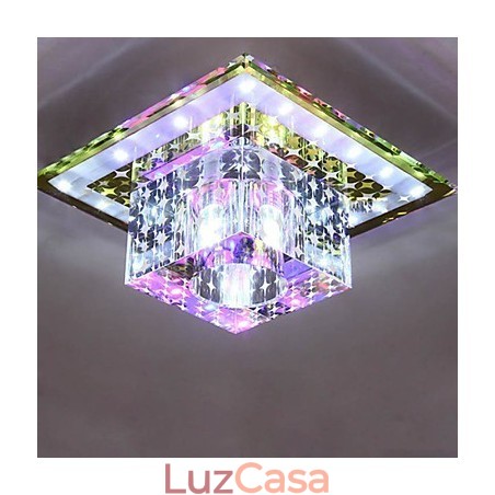 Luminária de teto de cristal Spotlight SMD 3W Lâmpada criativa Tubo de luz colorida Luz de cúpula colorida Luminária de teto de cristal Spotlight SMD 3W Lâmpada criativa Tubo de luz colorida Luz de cúpula colorida