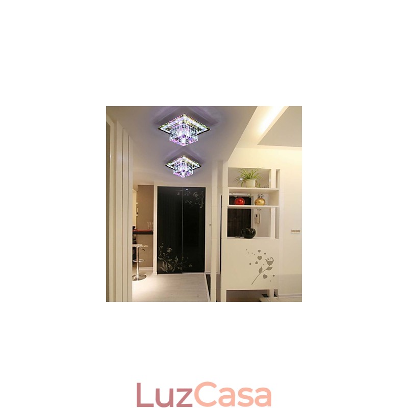 Luminária de teto de cristal Spotlight SMD 3W Lâmpada criativa Tubo de luz colorida Luz de cúpula colorida