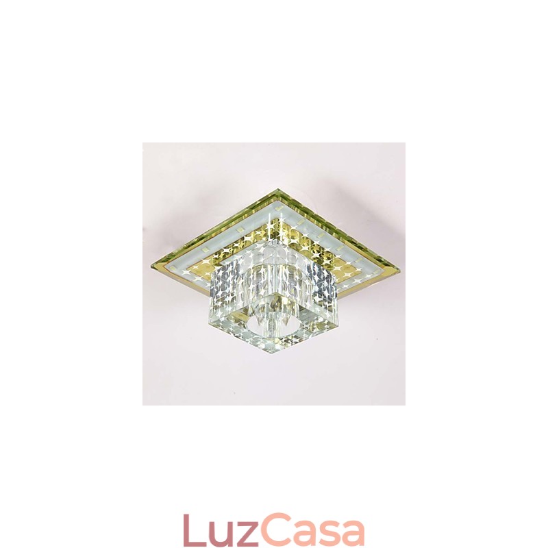 Luminária de teto de cristal Spotlight SMD 3W Lâmpada criativa Tubo de luz colorida Luz de cúpula colorida