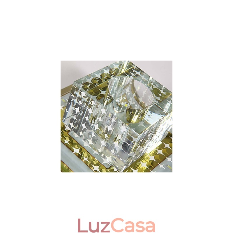 Luminária de teto de cristal Spotlight SMD 3W Lâmpada criativa Tubo de luz colorida Luz de cúpula colorida