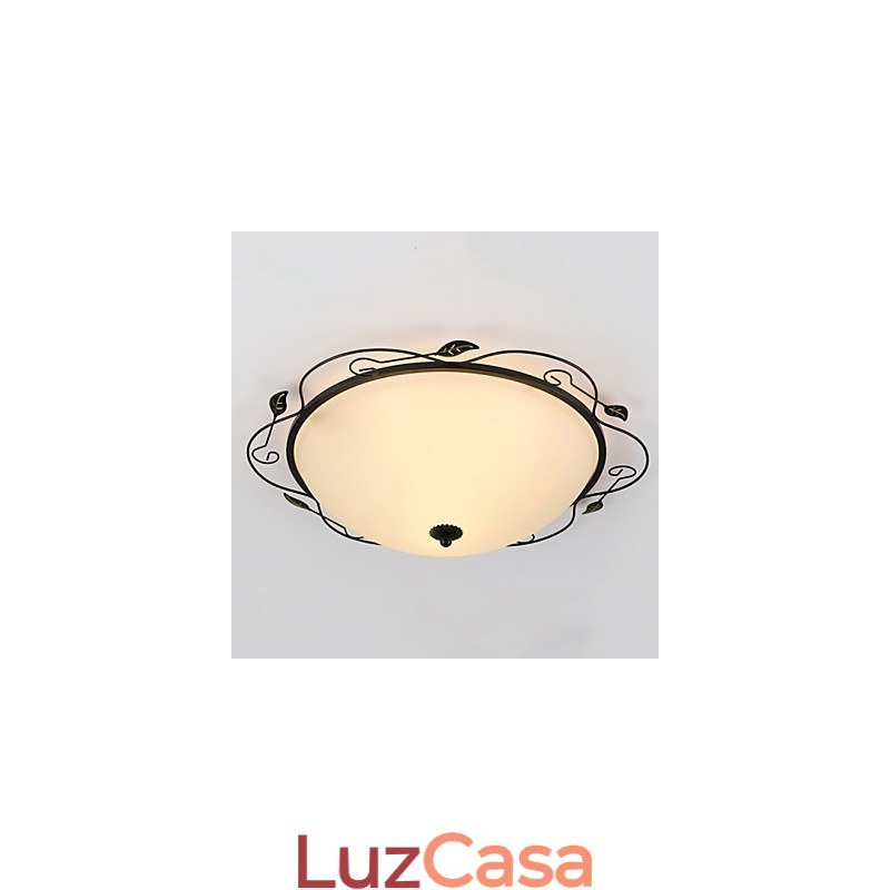 Lâmpada de luz de cúpula de absorção de estilo rural clássico de 32 cm da Europa
