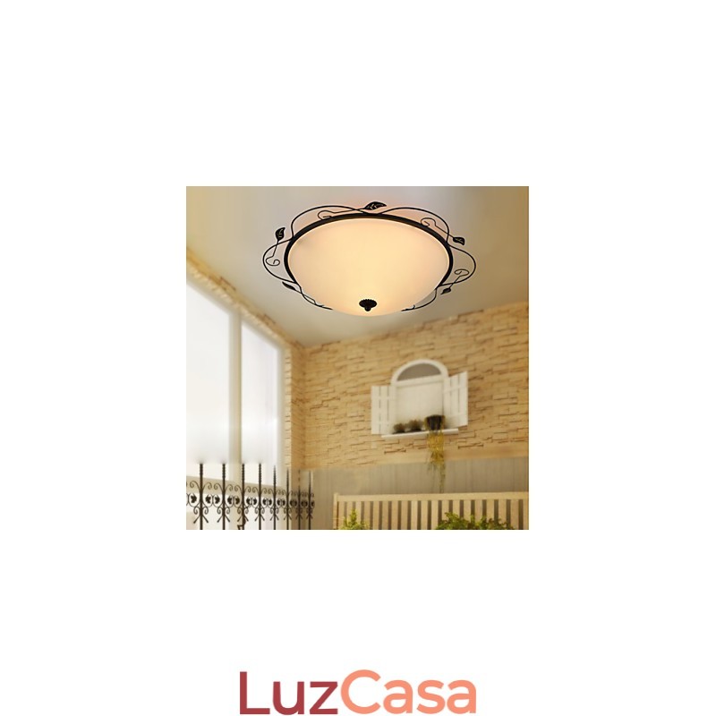 Lâmpada de luz de cúpula de absorção de estilo rural clássico de 32 cm da Europa