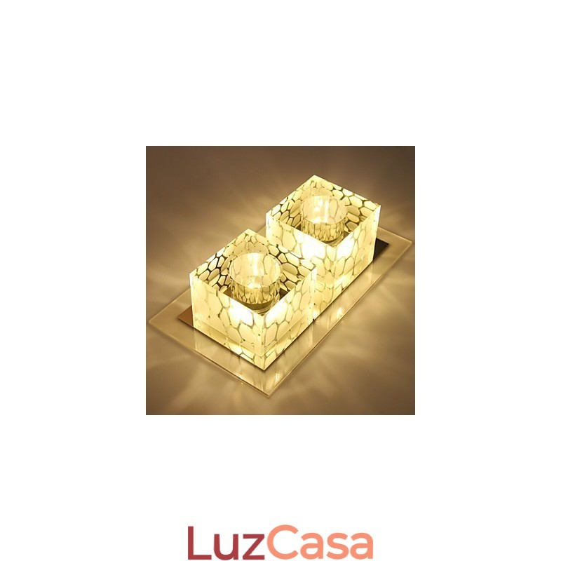 27*15*5CM Cristal Teto Lâmpada Spotlight SMD 6W Criativo Lâmpada Tubo Luz Colorida Cor Luz Dome