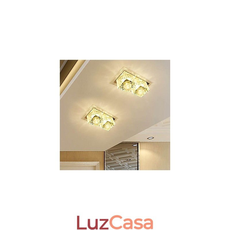 27*15*5CM Cristal Teto Lâmpada Spotlight SMD 6W Criativo Lâmpada Tubo Luz Colorida Cor Luz Dome