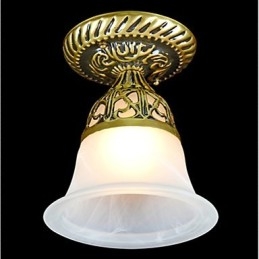 Luminária embutida em bronze Vidro moiré Clássico europeu