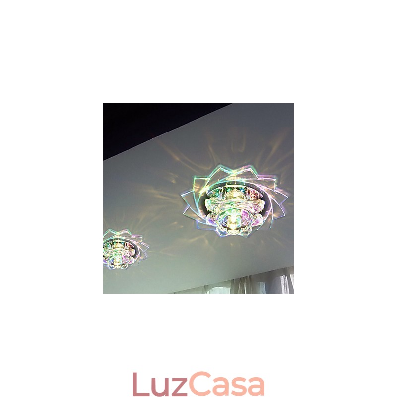 20*8.5CM Mini Cristal Lâmpada de Teto Holofote 3W Lâmpada Criativa Tubo de Luz Colorido Cor Quadrado Luz Domo