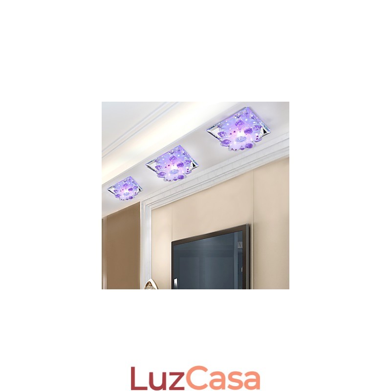 Lâmpada quadrada de varíola Luz de cristal Luz criativa Lâmpada de tubo de luz de cúpula