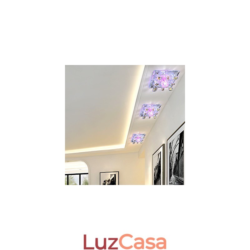 Lâmpada quadrada de varíola Luz de cristal Luz criativa Lâmpada de tubo de luz de cúpula