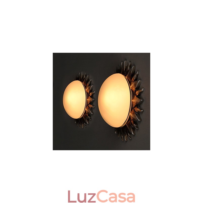 26*8CM Arte de desenho animado contemporânea e contraída Girassóis absorvem luz de cúpula