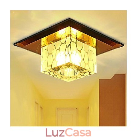 Mini lâmpada de teto de cristal holofote 3W lâmpada criativa tubo luz colorida cor quadrado luz dome Mini lâmpada de teto de cristal holofote 3W lâmpada criativa tubo luz colorida cor quadrado luz dome