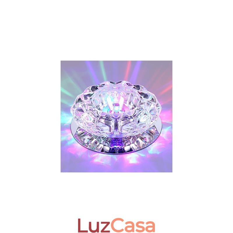 Luminária de teto de cristal Spotlight SMD 3W Lâmpada criativa Absorve luz de cúpula
