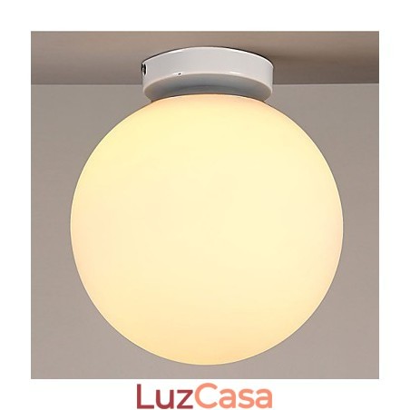Luz de cúpula de vidro de bola branca contraída e contemporânea